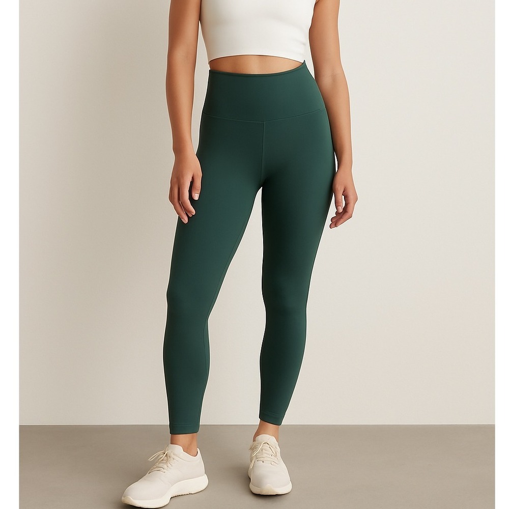 Everlane Womens The Perform 24/7 Legging Ankle Crop Dark Mint Green Minimalist